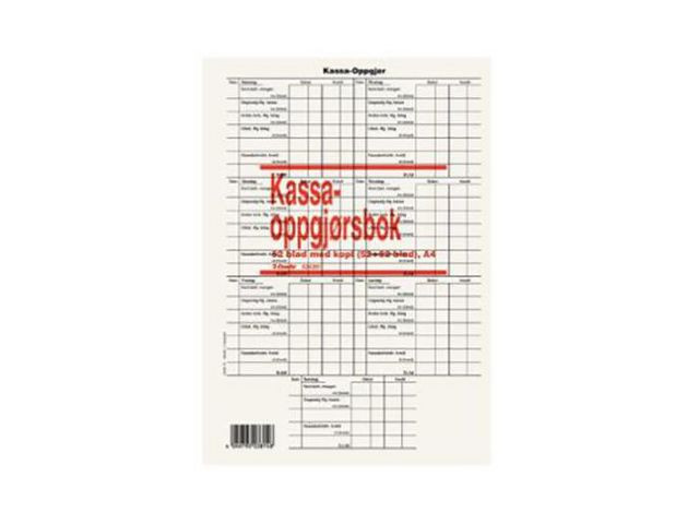 BildeKassaoppgjørsbok Esselte 104 Sider