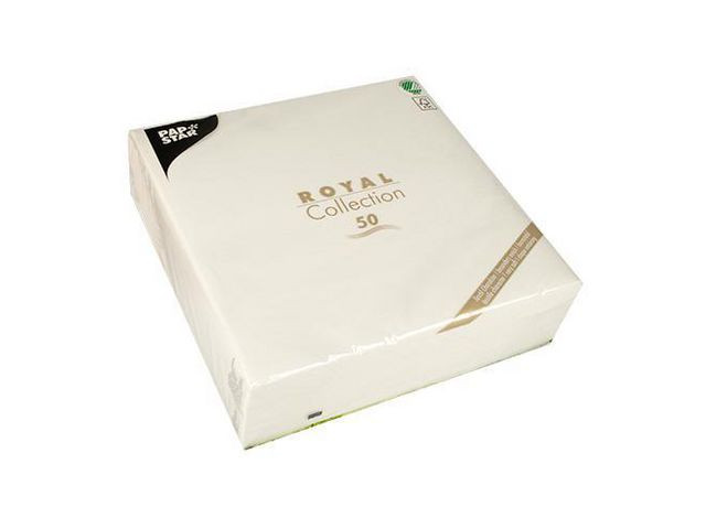 BildeServiett Papstar Rc 48X48 Cm Hvit (50 stk/pk, 5 pakker)