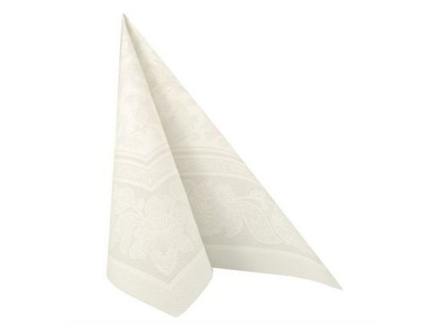 Serviett Papstar Rc 40Cm Hvitmønstr (50 stk/pk, 5 pakker)