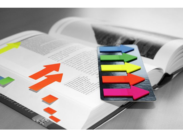 Bokmerke Info "Big Arrow" 25X45Mm Ass. (12 stk)