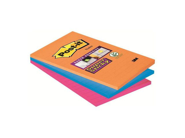 Notatblokk Post-It Ssn 101X152Lj Boos (3 stk)