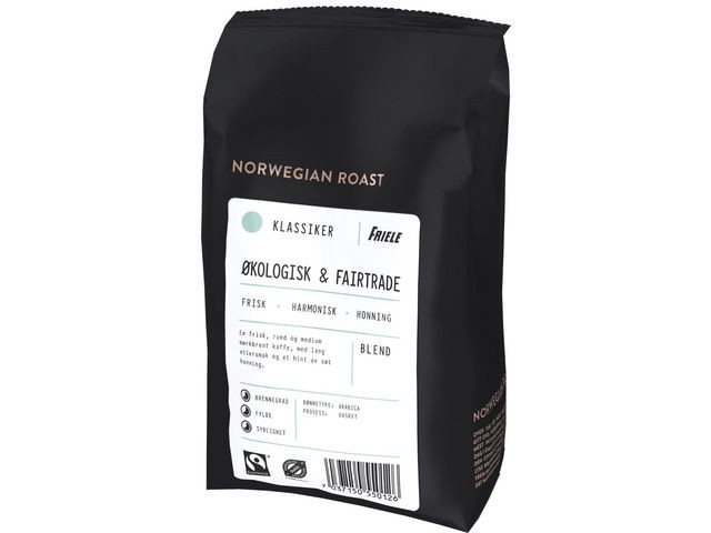 BildeKaffe Friele Øko&Fairt Hel Bønn 500G (12 poser)