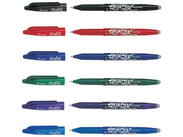 Geleroller Pilot Frixion Ball 07 Sort (12 stk)