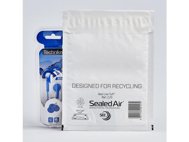 Boblekonvolutt Ml Plast C/0 15X21Cm (100 stk)