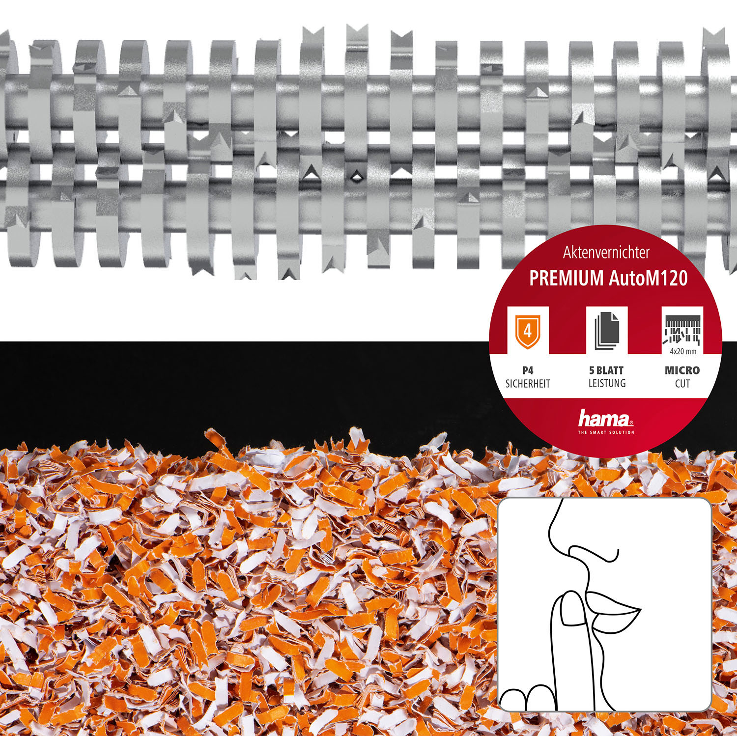 HAMA Paper Shredder Premium AUTO M120