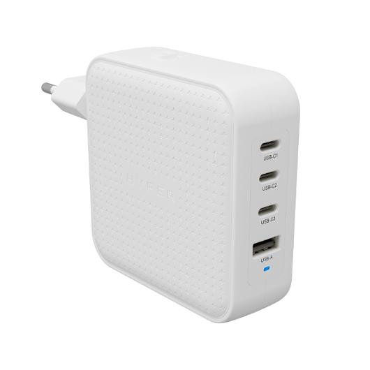 BildeVegglader Hyper 100W 3Xusb-C+Usb-A W