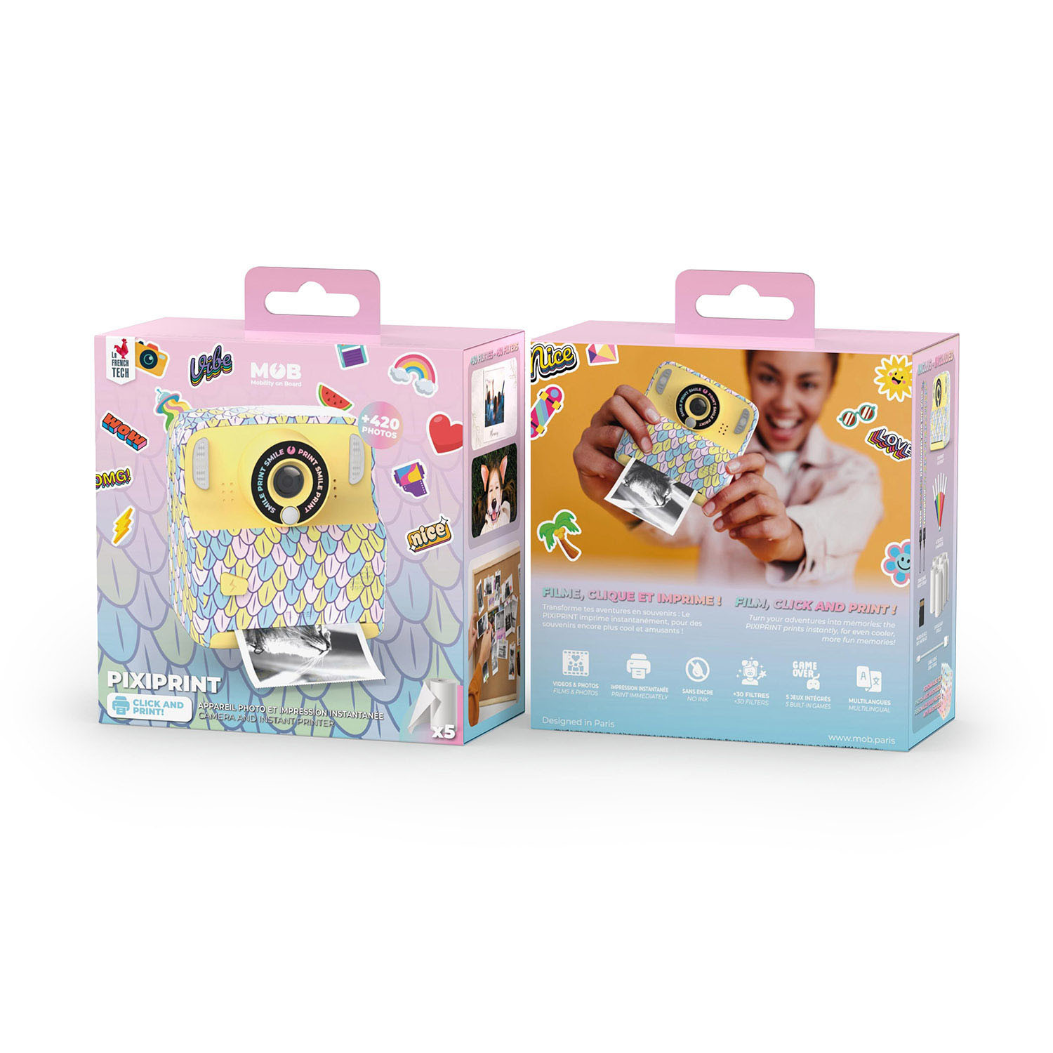 MOB Instant Cam Pixiprint 5 filmrolls 5 Games Mermaid