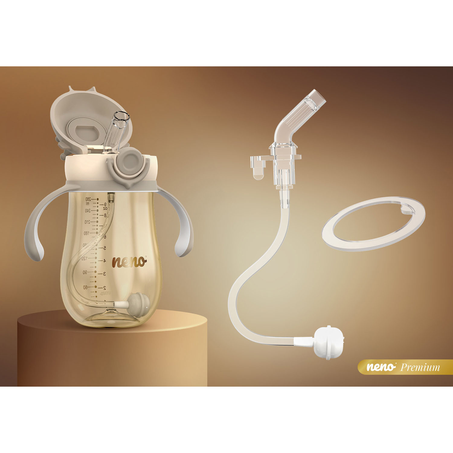 NENO Water Bottle MIO2 Brown 280ml