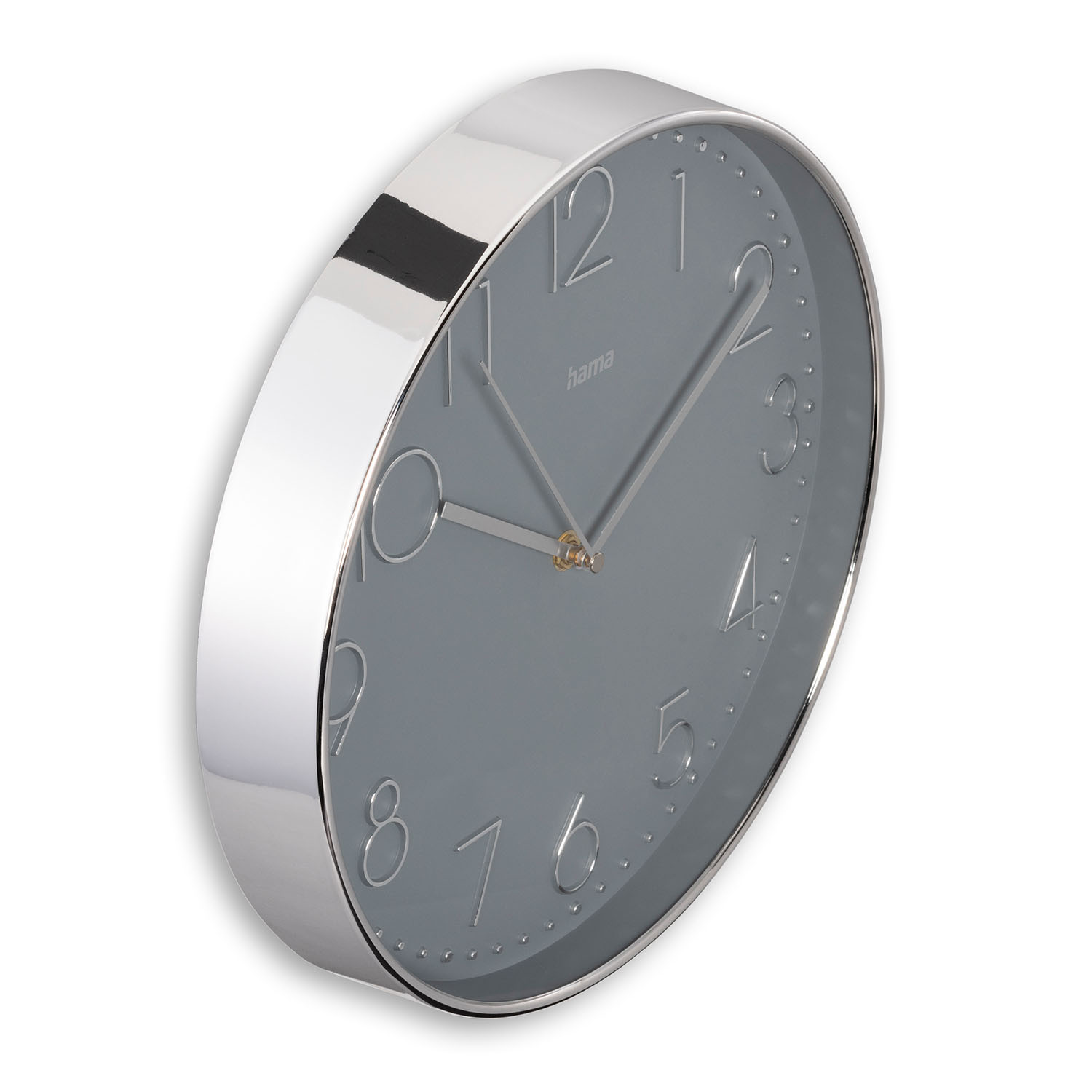 HAMA Corsica Wall Clock 30 cm Silver