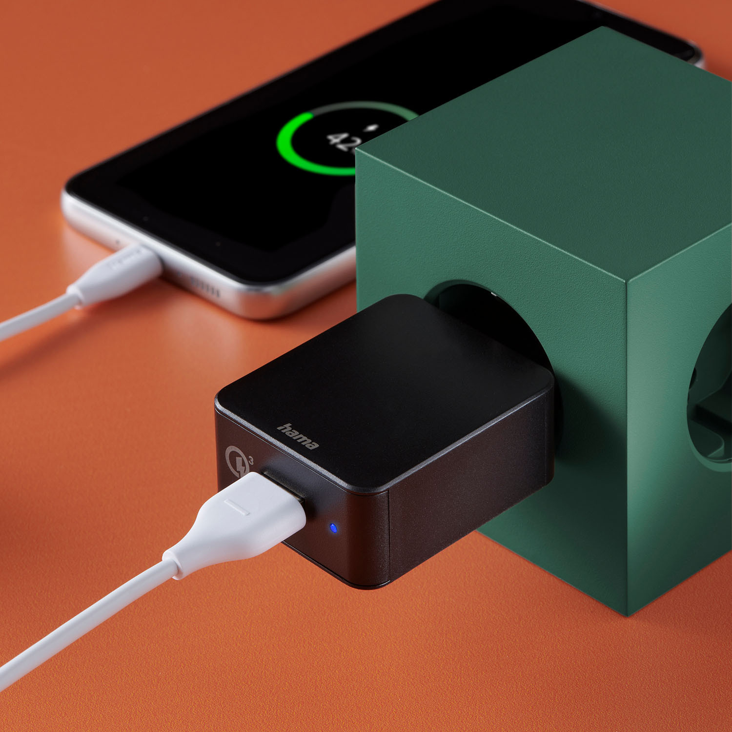 HAMA Fast Charger 1x USB-A Qualcomm 19.5W Black