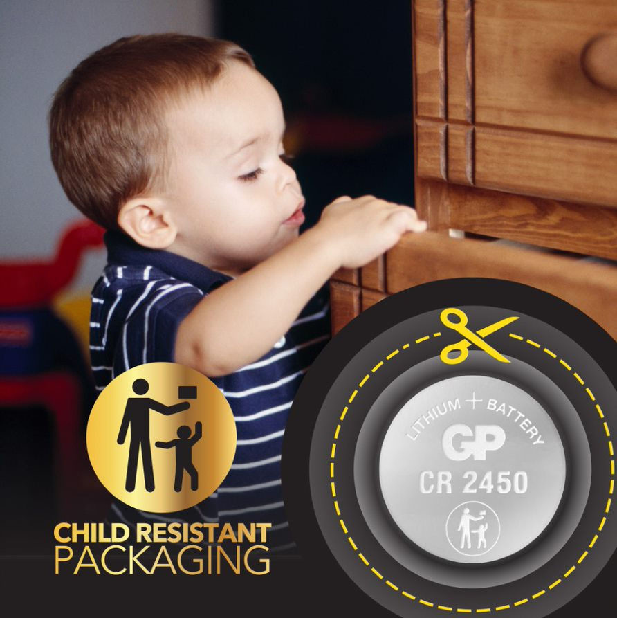 GP Lithium Coin Cell CR2450 2-pack