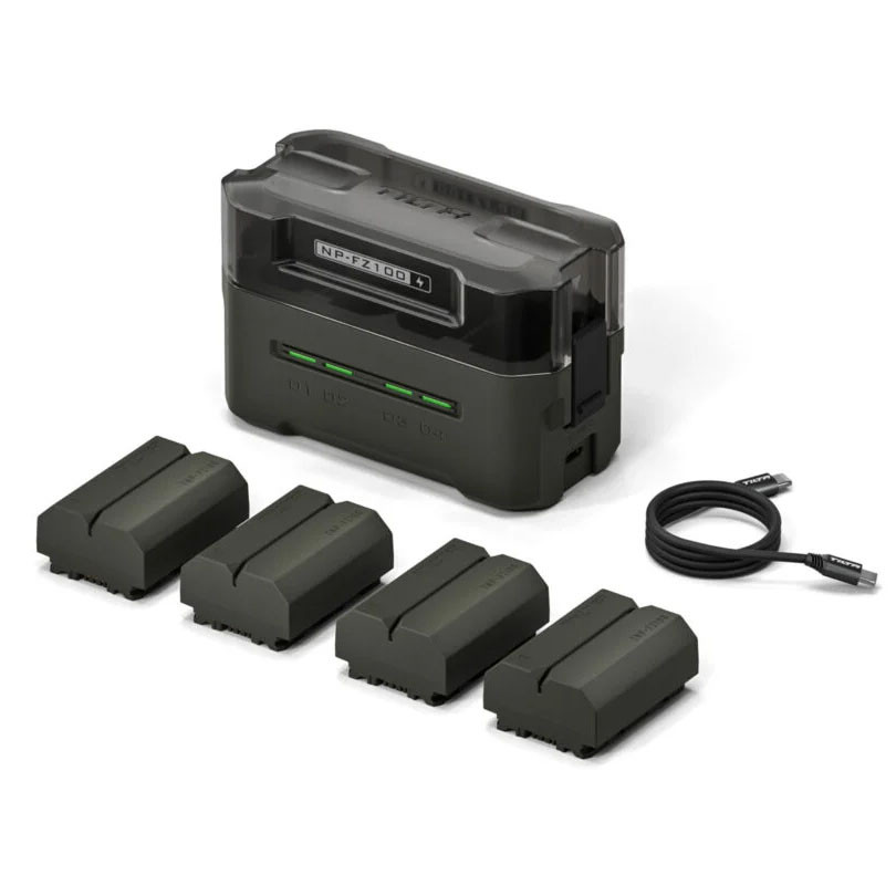 TILTA NP-FZ100 Charging Station Battery Kit (4 Batteries) - Green