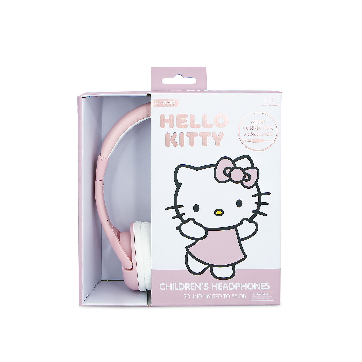 HELLO KITTY Headphones Wired On-Ear 85dB Rose