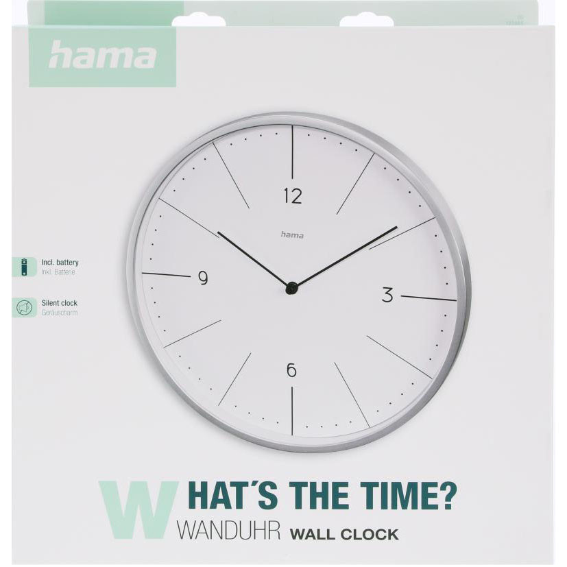 HAMA Wall Clock Sardinia Diameter 30 cm Grey