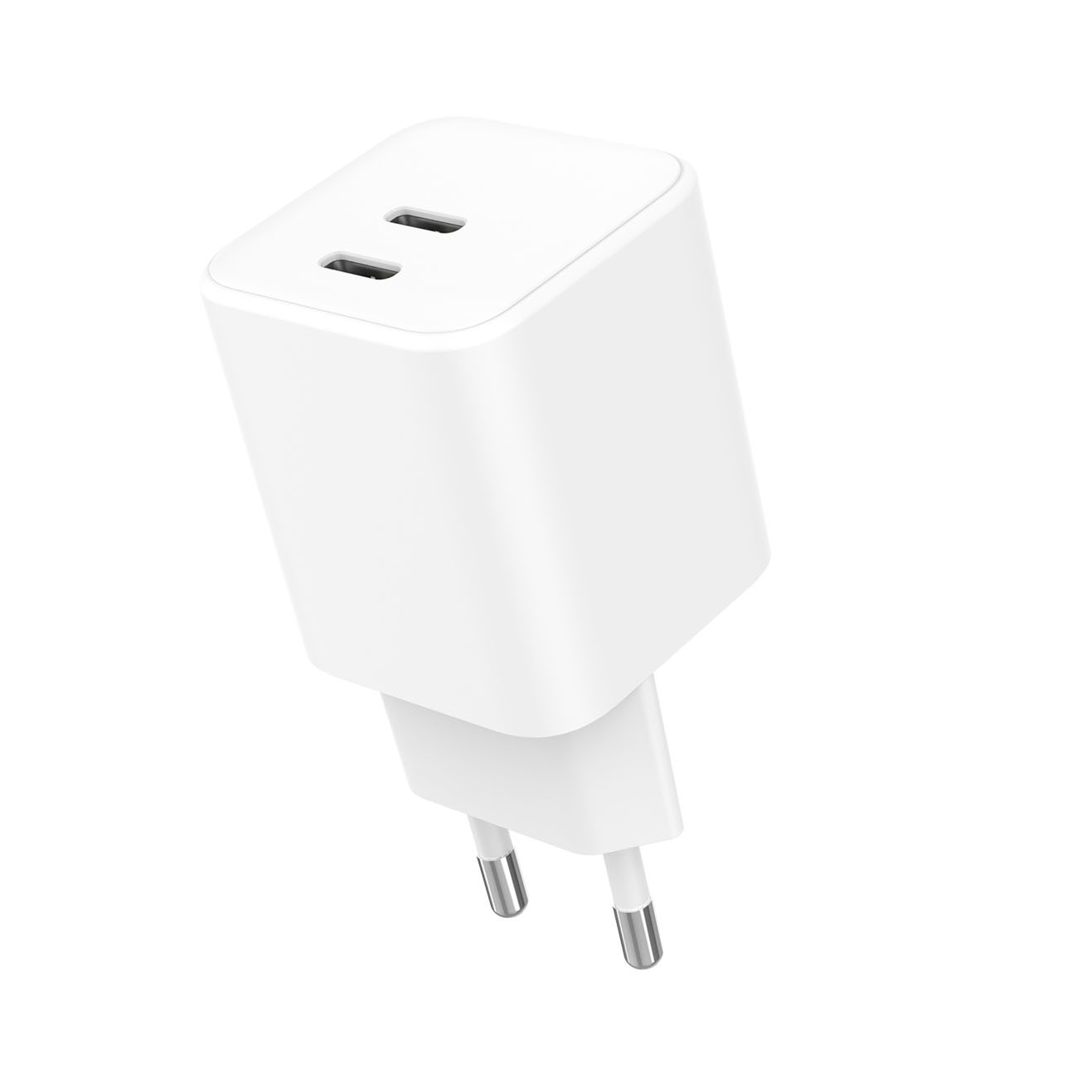 GEAR Charger 220V 2xUSB-C PD/PPS 65W GaN White