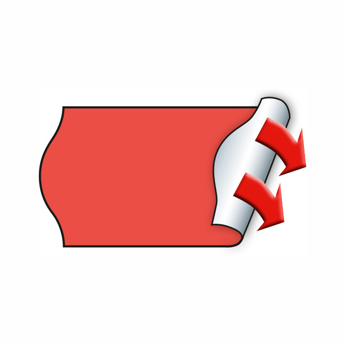 METO Etiket perm 22x12 neonrd (12rl/1000)