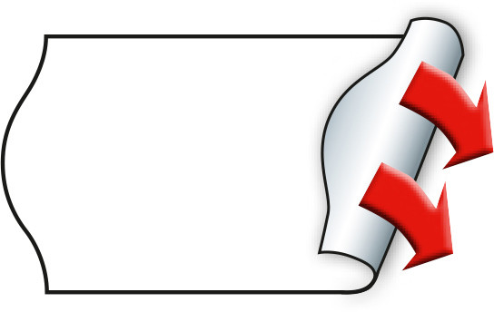 METO Etiket perm 26x16 hvit (12rl/1000)