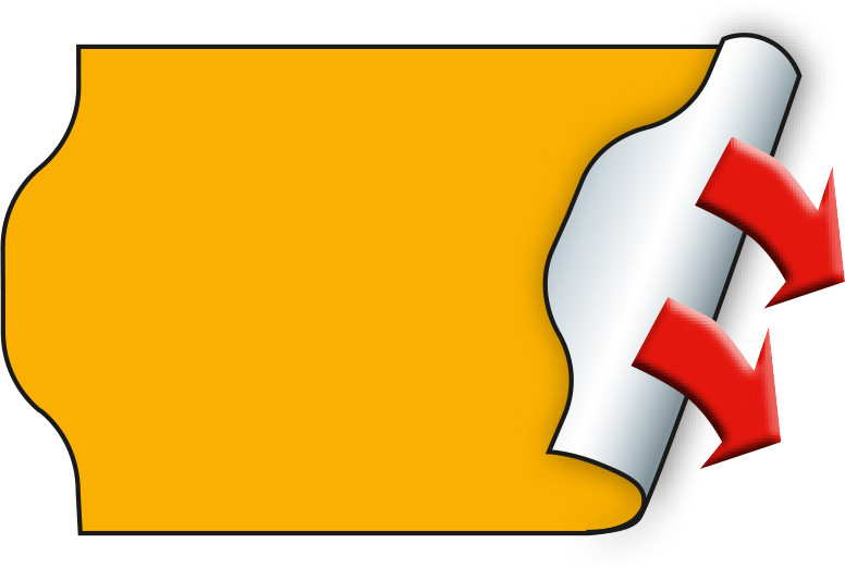 METO Etiket perm 32x19 neonoransje (10rl/1000)