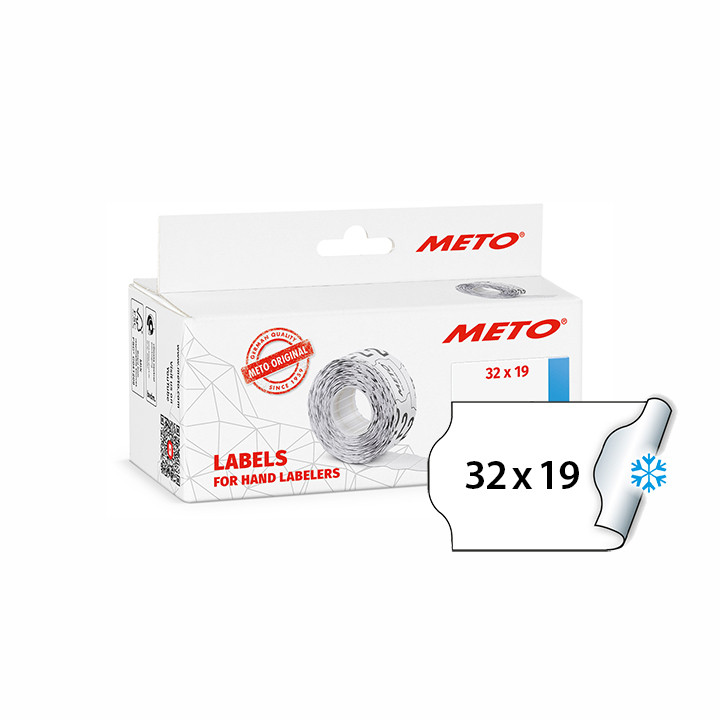 METO Fryseetiket perm 32x19 hvit (5rl/1000)