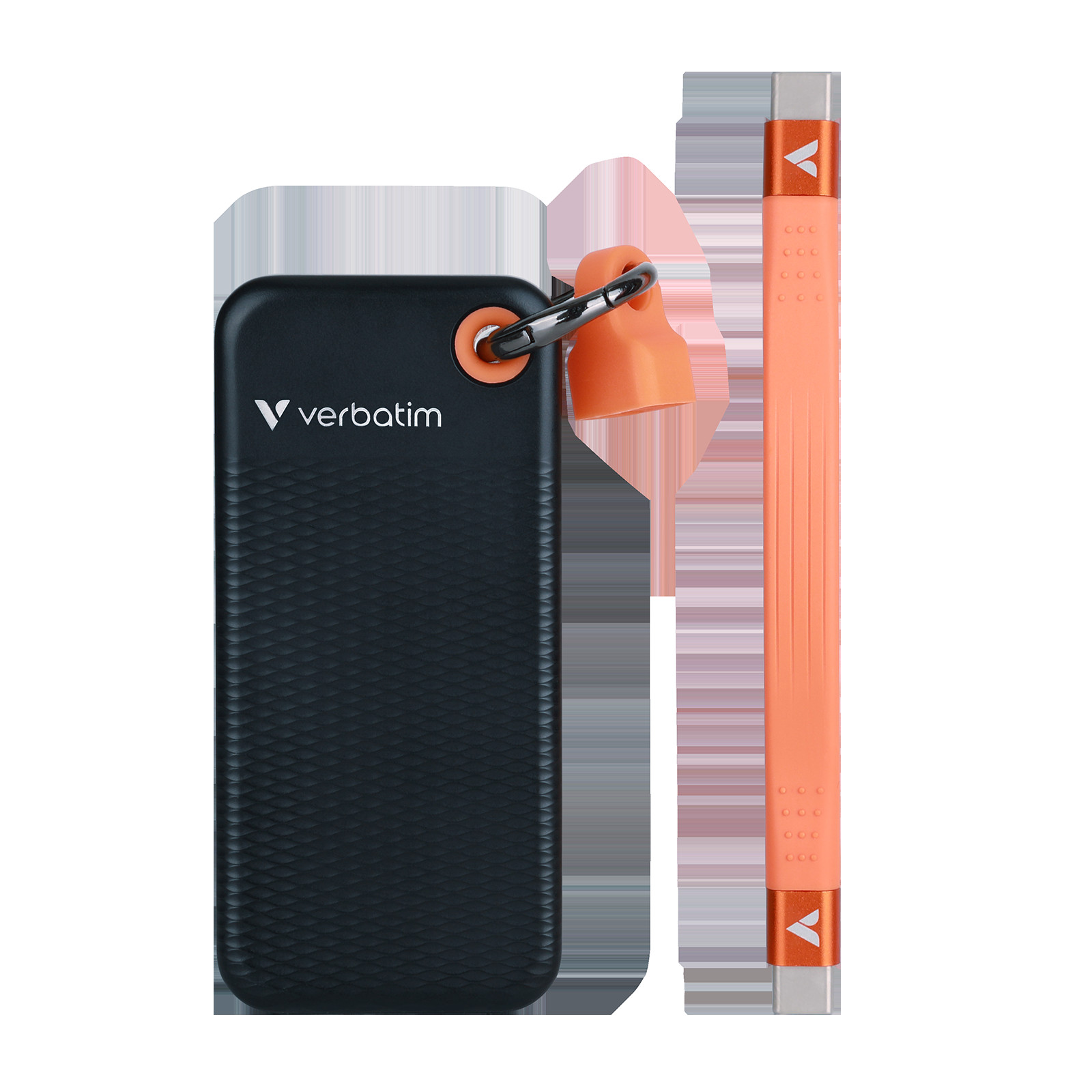 VERBATIM USB 3.2 Gen 2 256GB Pocket SSD, Black/Orange