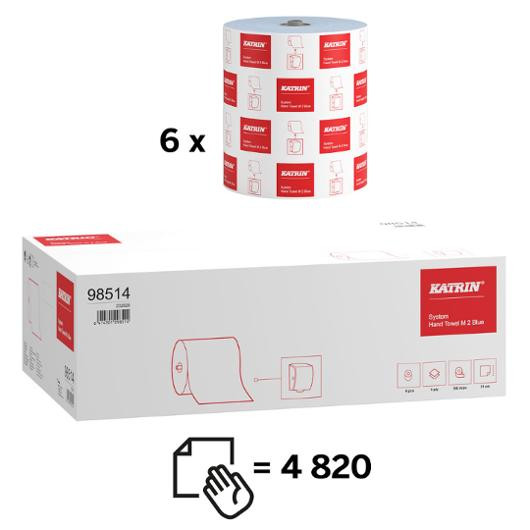 Tørkerull Katrin System M 2L 180M Blå (6 ruller)