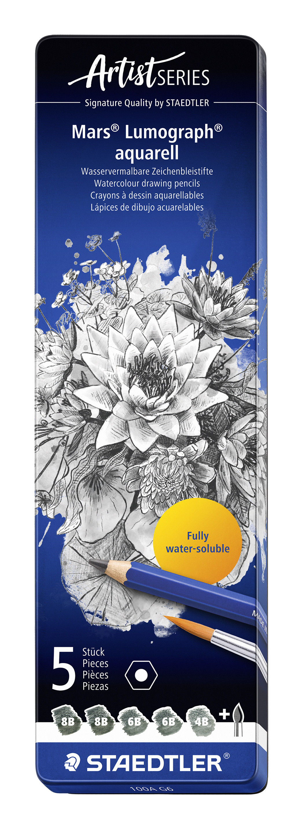 BildeSTAEDTLER Blyant Mars Lumograph Aquarell+brush ass (5)