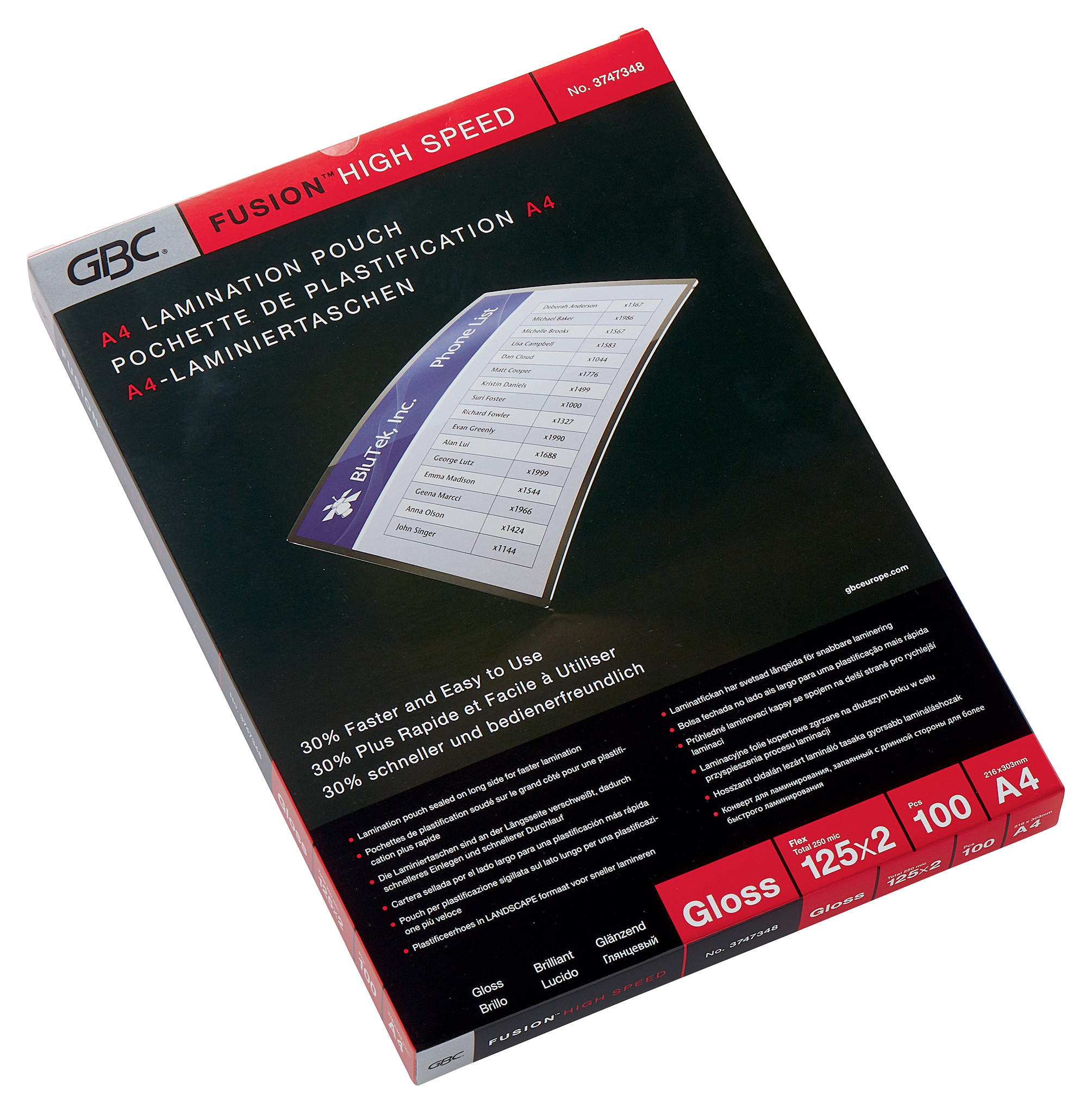 Lamineringsficka GBC A4 HiSp 125mic(100)