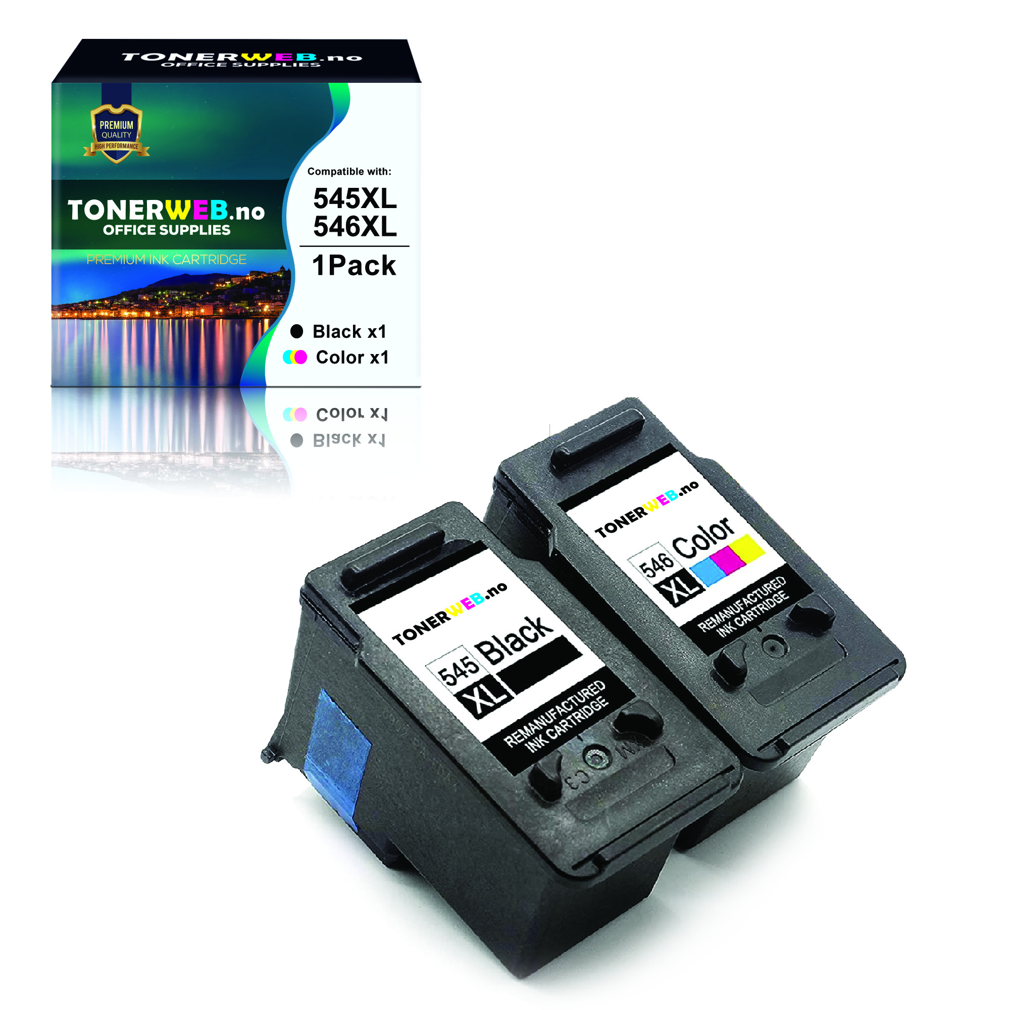 BildeCanon Blekkpakke Sort/3-Farge PG-545/CL-546 (8 ml / 9 ml) Erstatter 8287B005