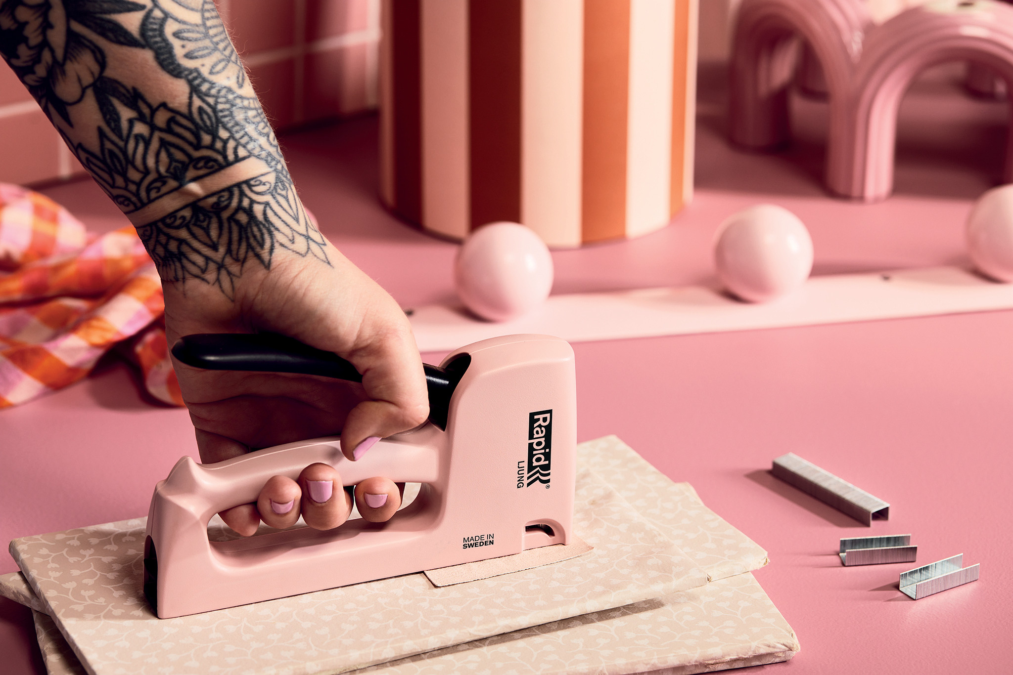 Rapid stapling gun R13 pink blister