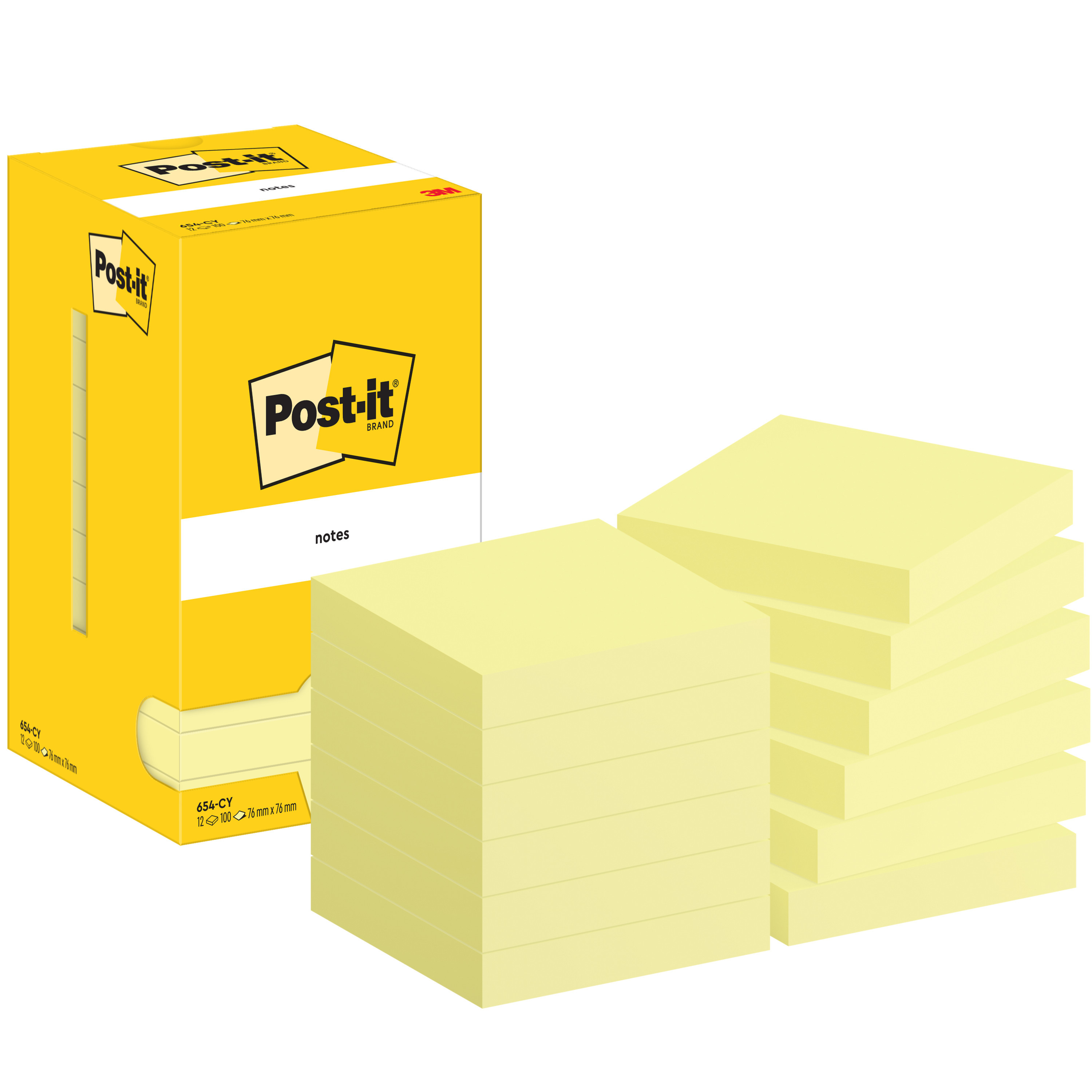Post-it Klistrelapper 76x76 gul (12)