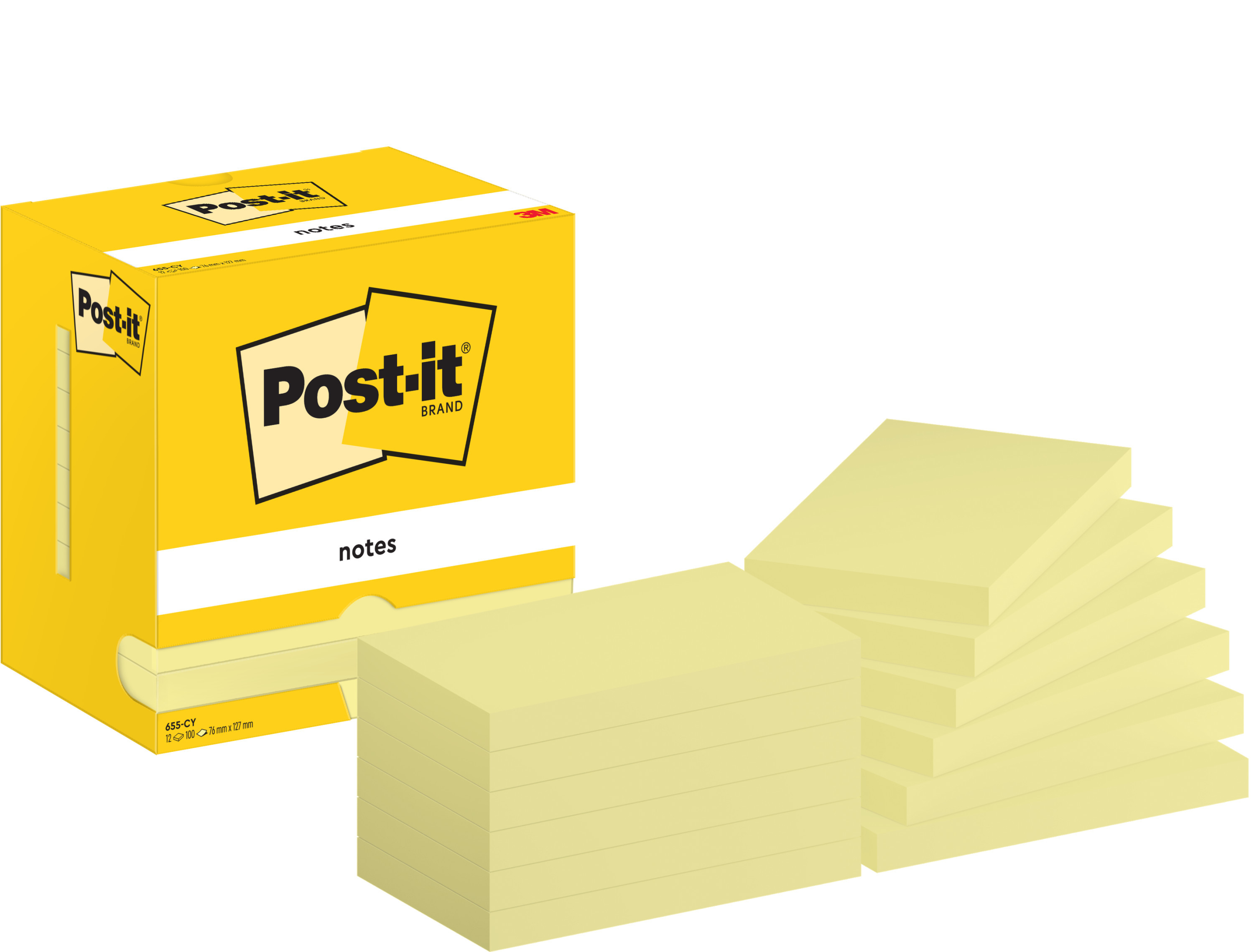 Post-it Klistrelapper 76x127 gul (12)