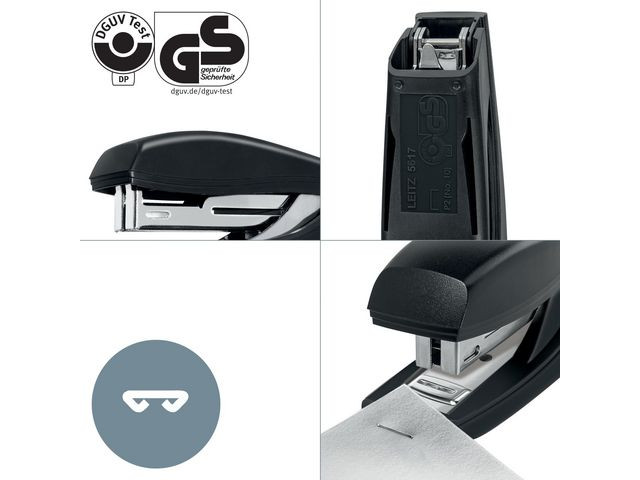 Stiftemaskin Leitz recycle 10 ark Sort