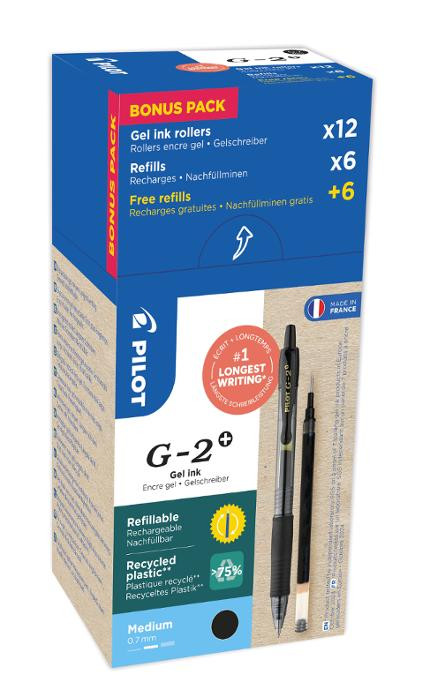 BildeGeleroller Pilot G2+ 07 Sort (12+12)