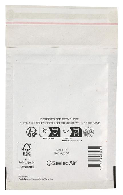 BildeBoblekonvolutt Mail Lite A/000 11X16Cm (200 stk)