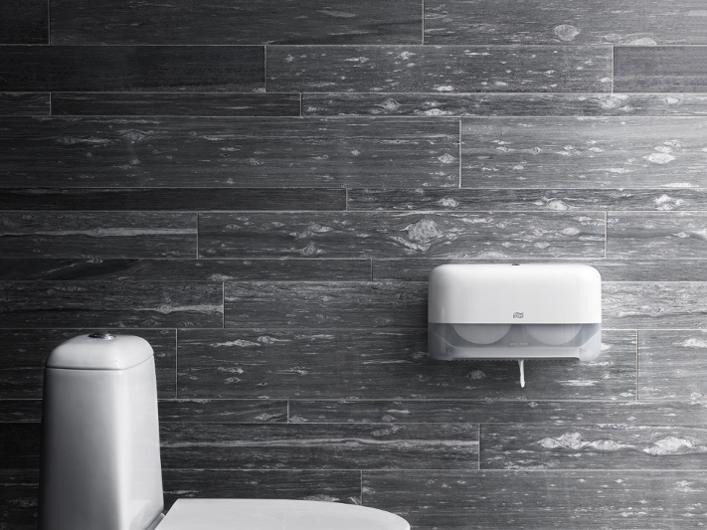 Dispenser Tork Twin Toalettpapir T7 Hvit