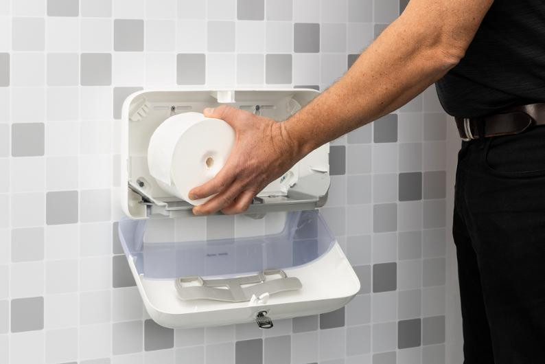 Dispenser Tork Twin Toalettpapir T7 Hvit