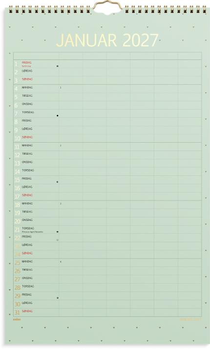 Familiekalender Grieg Color 26/27