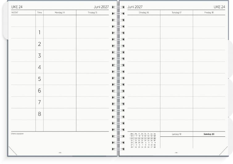 Lærerkalender A4 Vg Skole 26/27 Blå