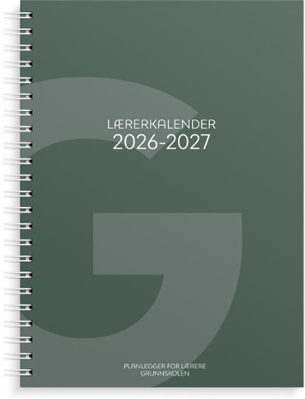 BildeLærerkalender A4 Gr Skole26/27 Grønn