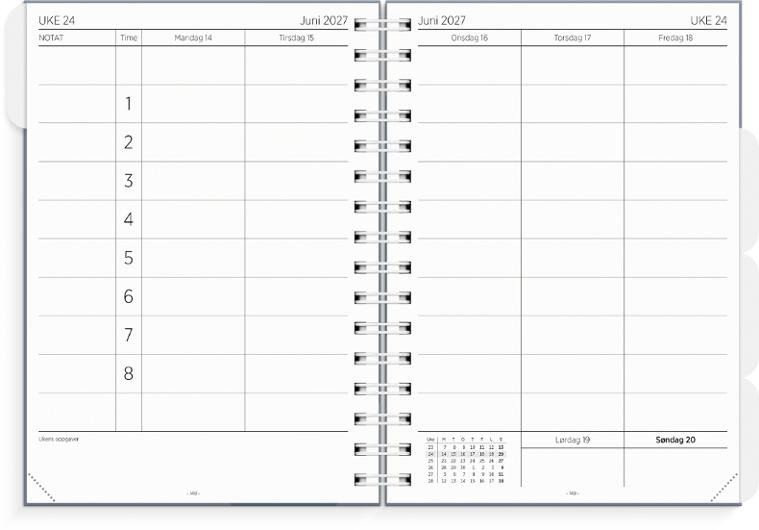 Lærerkalender A5 Vg Skole 26/27 Blå