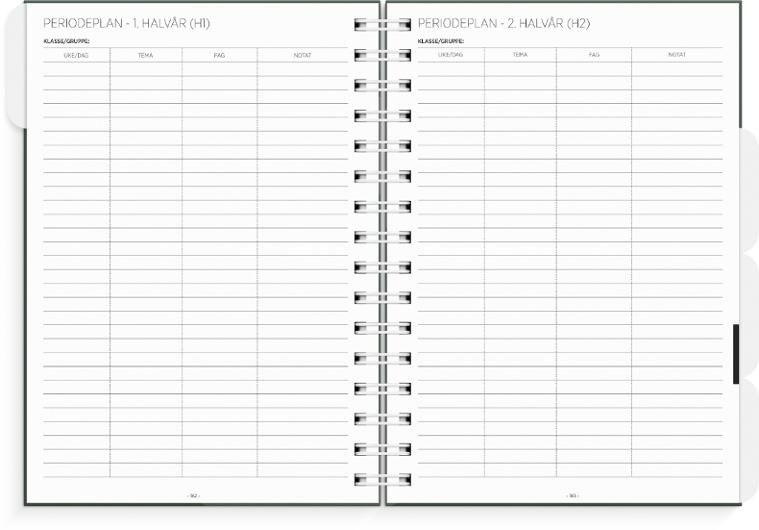 Lærerkalender A5 Gr Skole 26/27 Grønn