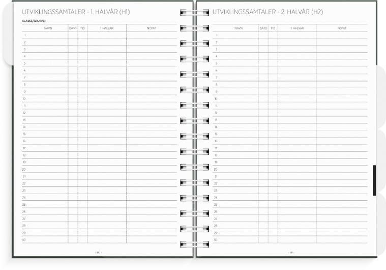Lærerkalender A5 Gr Skole 26/27 Grønn