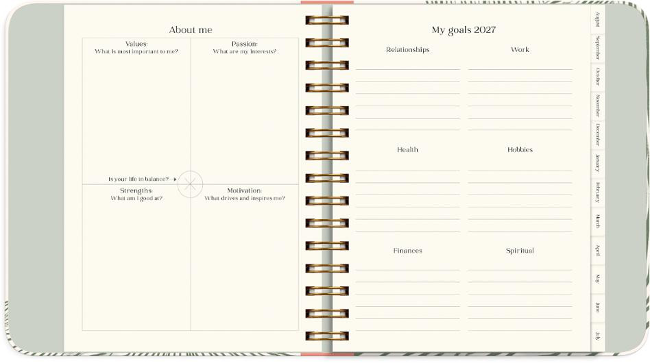 Life Planner Decor Green Flow 26/27