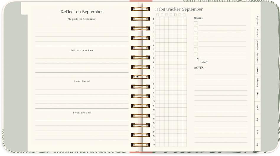 Life Planner Decor Green Flow 26/27