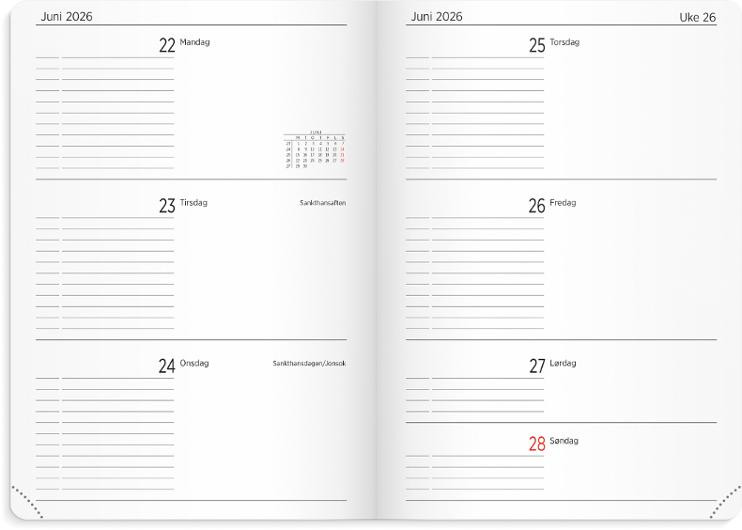 Studentkalender Grieg A5 26/27 Brun