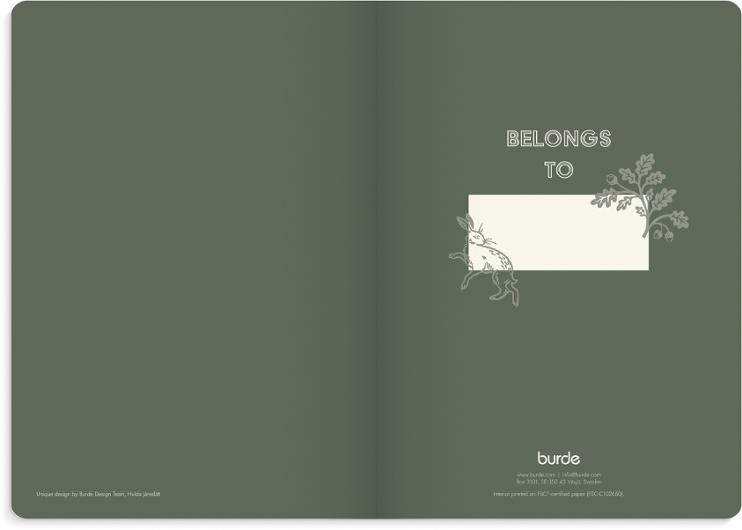 Notatbok Burde Deluxe A5 Smooth Green