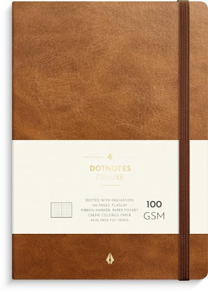 BildeNotatbok Burde Dotnotes Deluxe A5 Brun