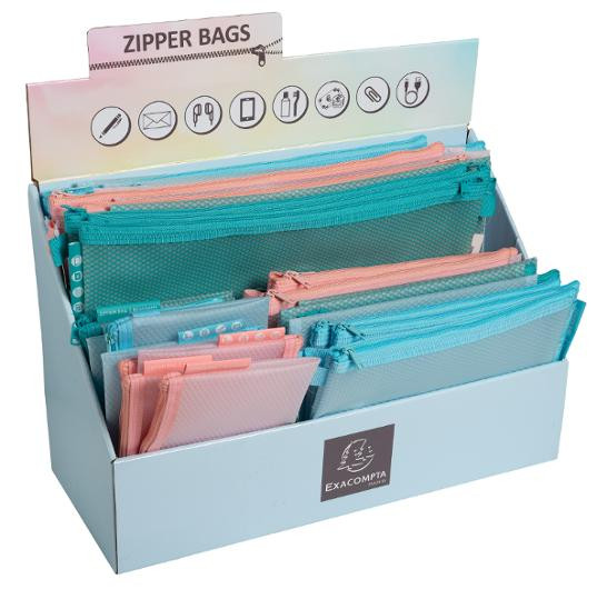 Display 36 Zipped Pockets Chrompastel