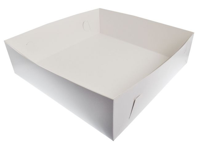 BildeKakeeske Bunn 32X32X12Cm Papp Hvit (100 stk)