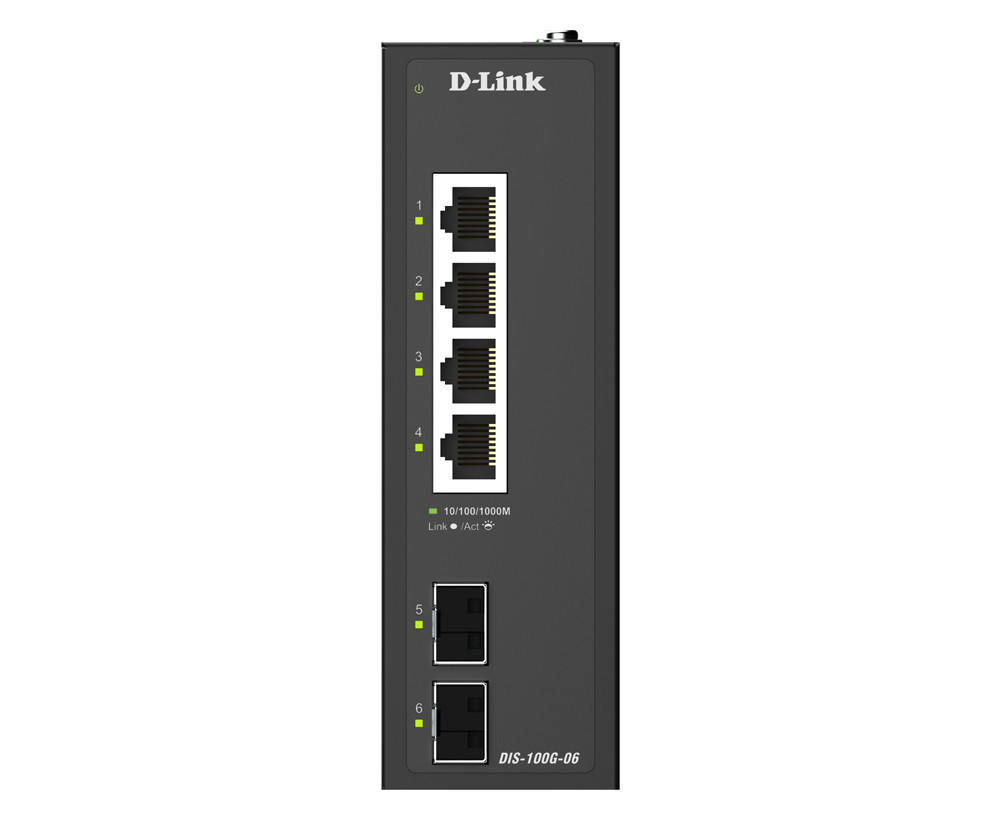 D-LINK 6-Port Gigabit Industrial Unmanaged Switch with 2 x S
